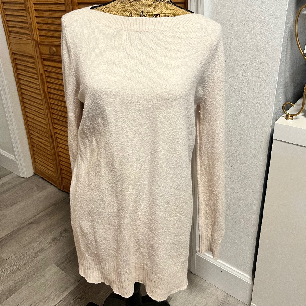 LOFT Light Pink (Blush) Boat Neck Tunic Sweater - Size L